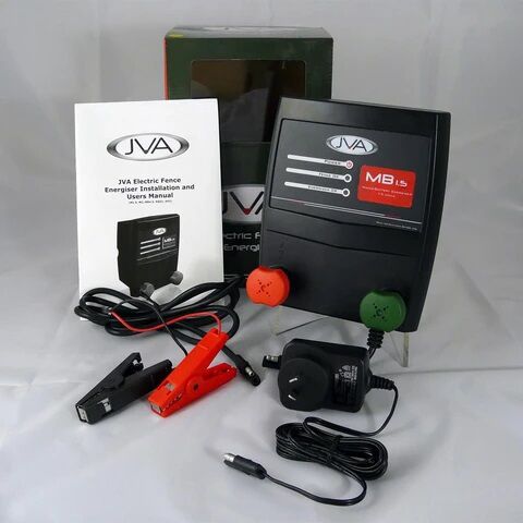 JVA MB1.5 Mains / Battery Electric Fence Energizer 1.5J 15km - Image 2